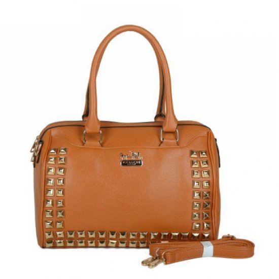 Coach Legacy Legacy Haley In Stud Medium Tan Satchels BPD | Women - Click Image to Close